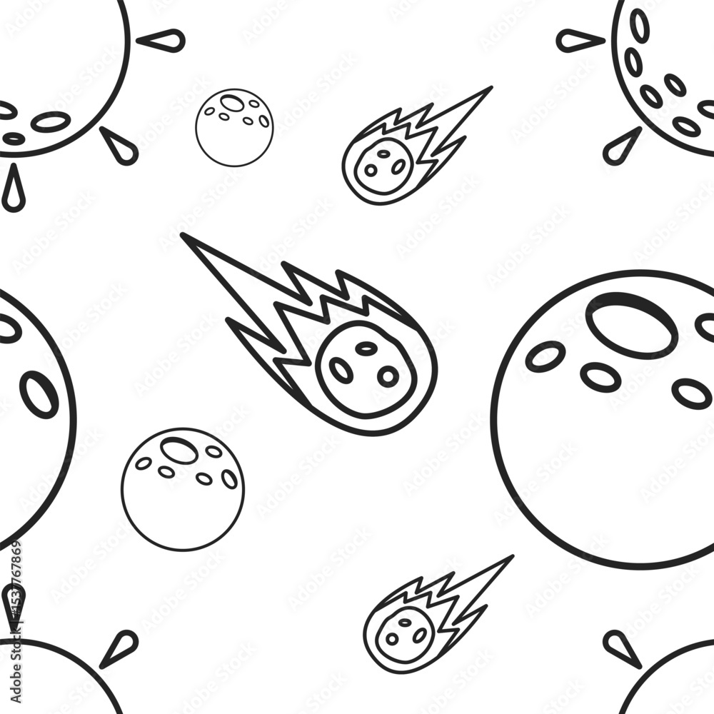 Obraz premium Solar System Seamless Pattern