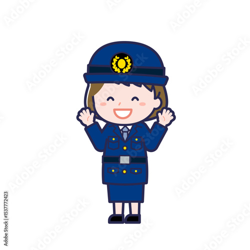 警察官／ななめ／女性 11