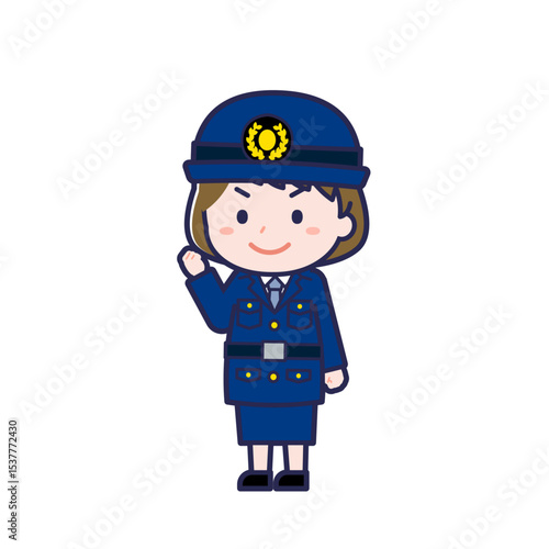 警察官／ななめ／女性 12