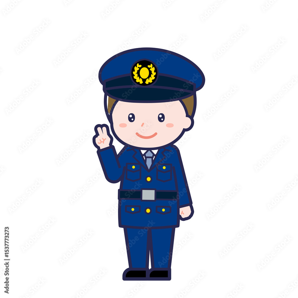 Fototapeta premium 警察官／ななめ／男性 14