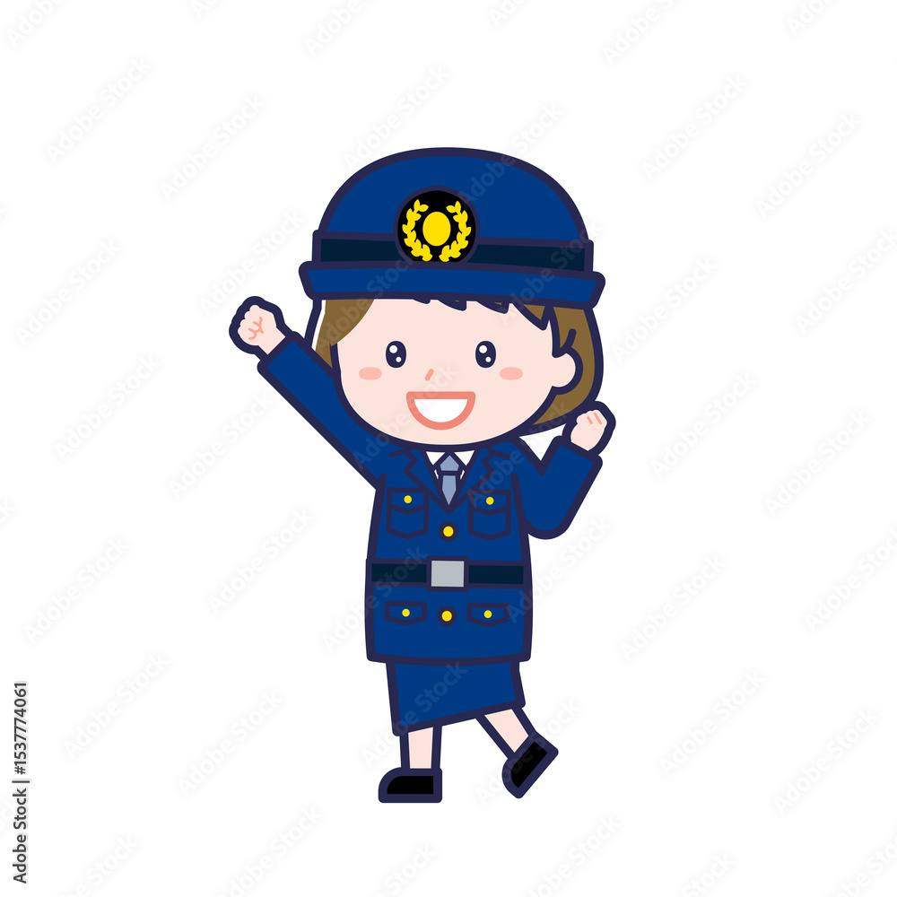 Fototapeta premium 警察官/ななめ/女性 06