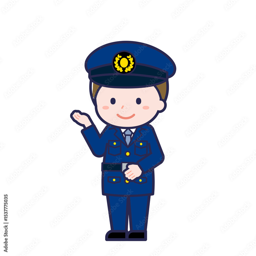 Fototapeta premium 警察官／ななめ／男性 18