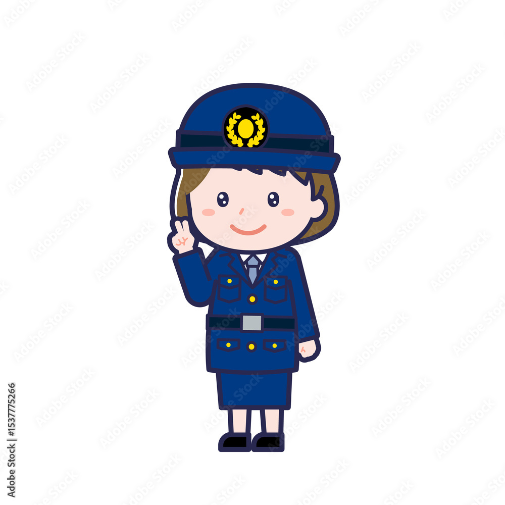 Fototapeta premium 警察官／ななめ／女性 14