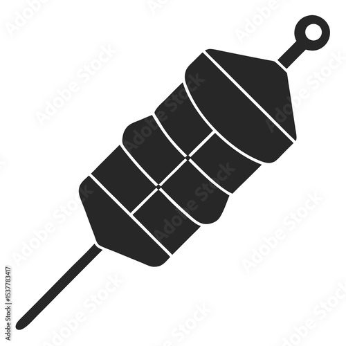 Paneer tikka vector silhouette illustration isolated on white background