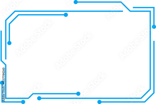 Blue Futuristic Technology Frame