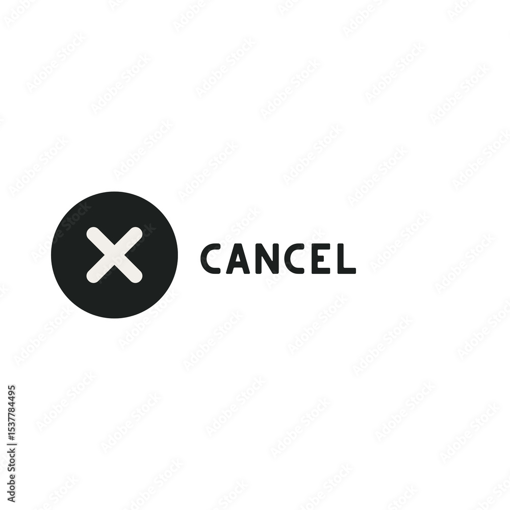 Obraz premium Cancel Icon Button