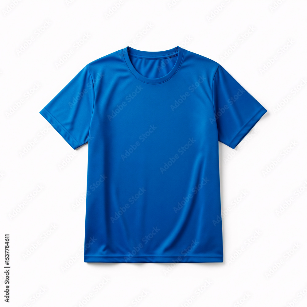 Blue t-shirt isolated on white background front view Blue t-shirt isolated on white background front view