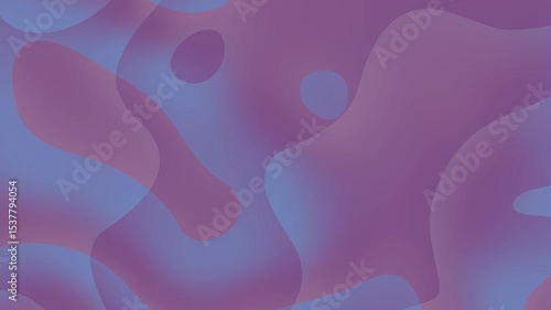 Abstract wavy shapes in purple and blue tones create a serene background for artistic use