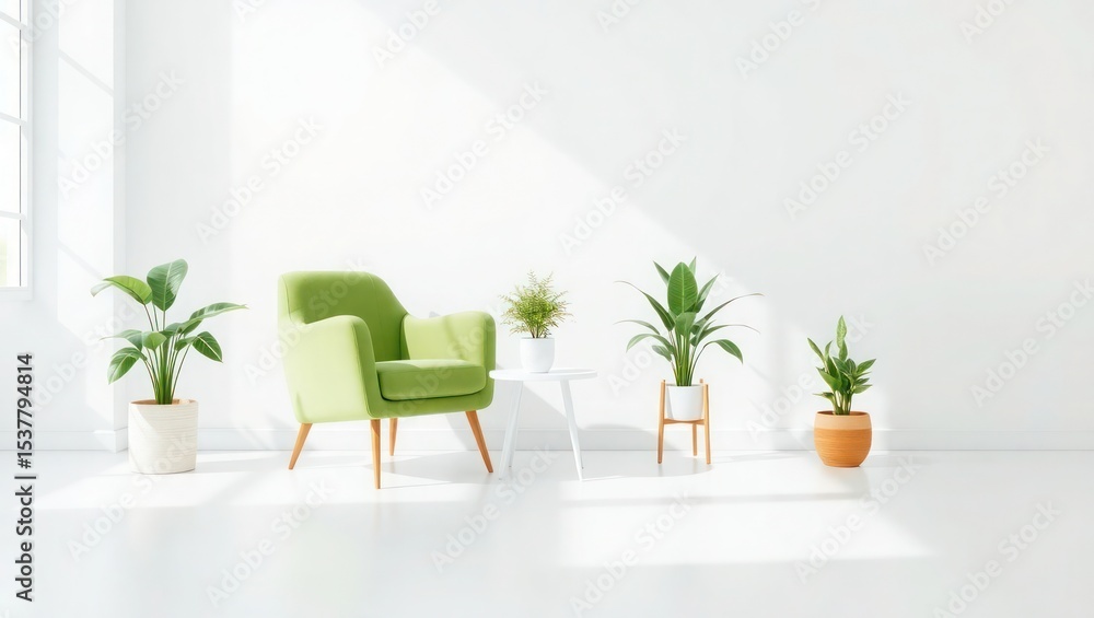Bright, Green, and Serene A Minimalist Interior Design with Plants Bright, Green, and Serene A Minimalist Interior Design with Plants
