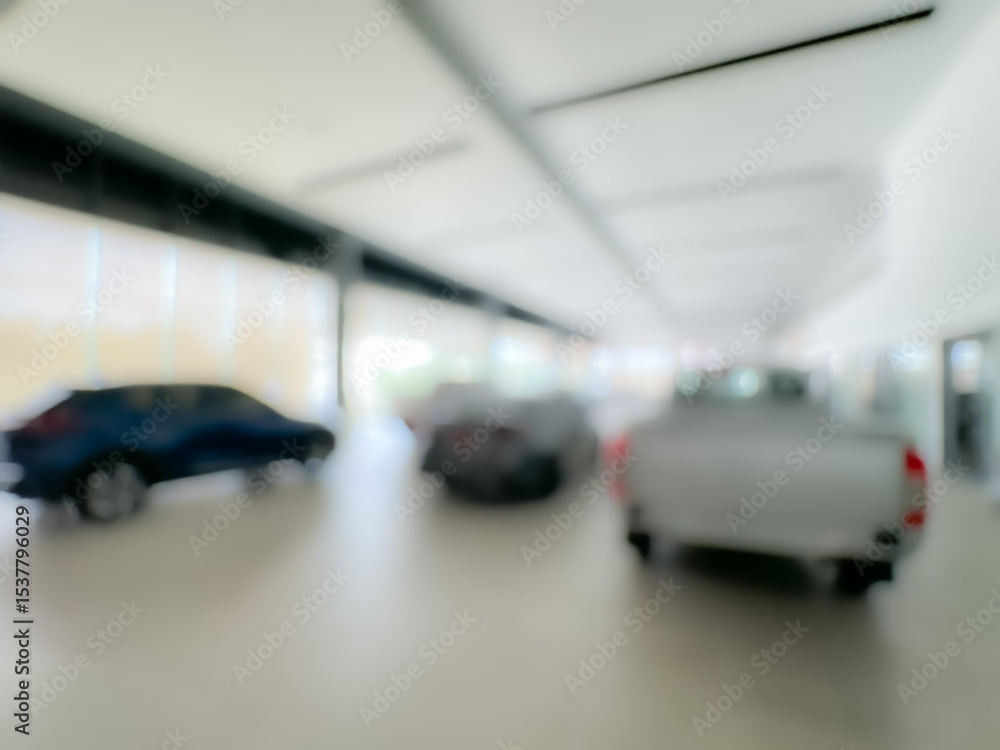 New Car with Celebration Ribbon in Showroom New Car with Celebration Ribbon in Showroom
