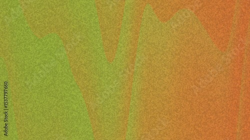 Abstract vibrant gradient background showcasing waves of green and orange hues for creative use