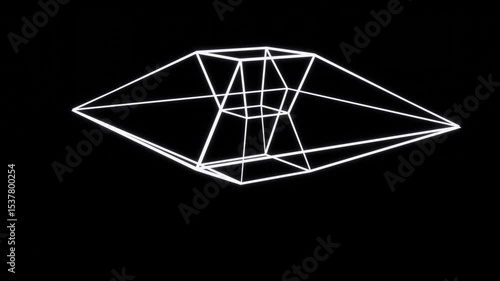 Hypercube Loop animation, 4d cube Tesseract,4th Dimension
