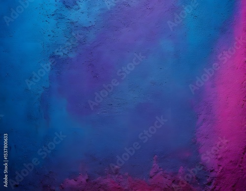 Colorful cracked wall background with purple and blue gradient texture