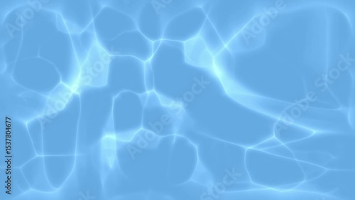 Glossy Light Blue Water Background Featuring Soft Ripples, Floating Bubbles, and Subtle Splashes for a Relaxing Feel