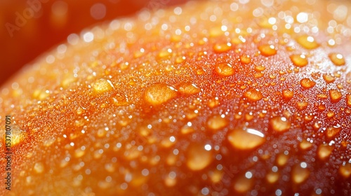 macro detail of ripe peaches glowing in morning light, fuzzy skin with soft focus edges, simple background creating fresh, elegant fruit photography style