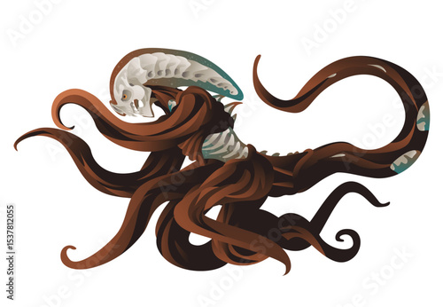 science fiction alien monster with tentacles