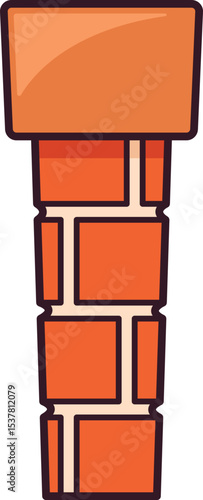 I letter font chimney shape