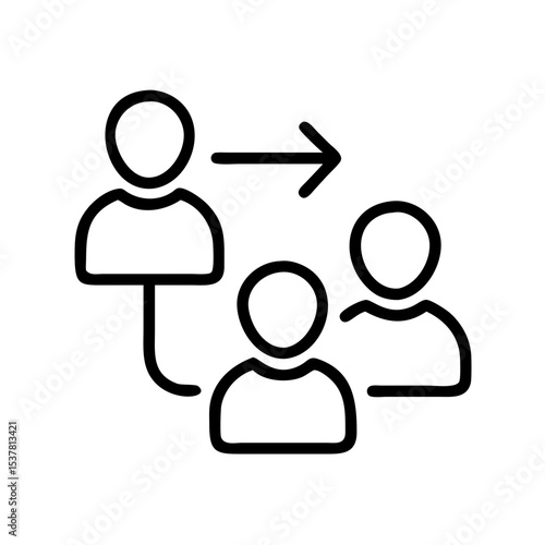 Leave group icon featuring user figure leaving with arrow in modern and minimalistic design