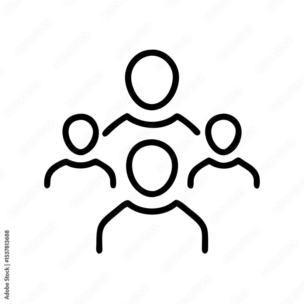 Group of members icon symbolizing collaboration and community Group of members icon symbolizing collaboration and community