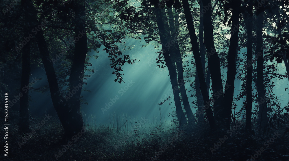 Obraz premium Green forest environment. Beautiful Forest