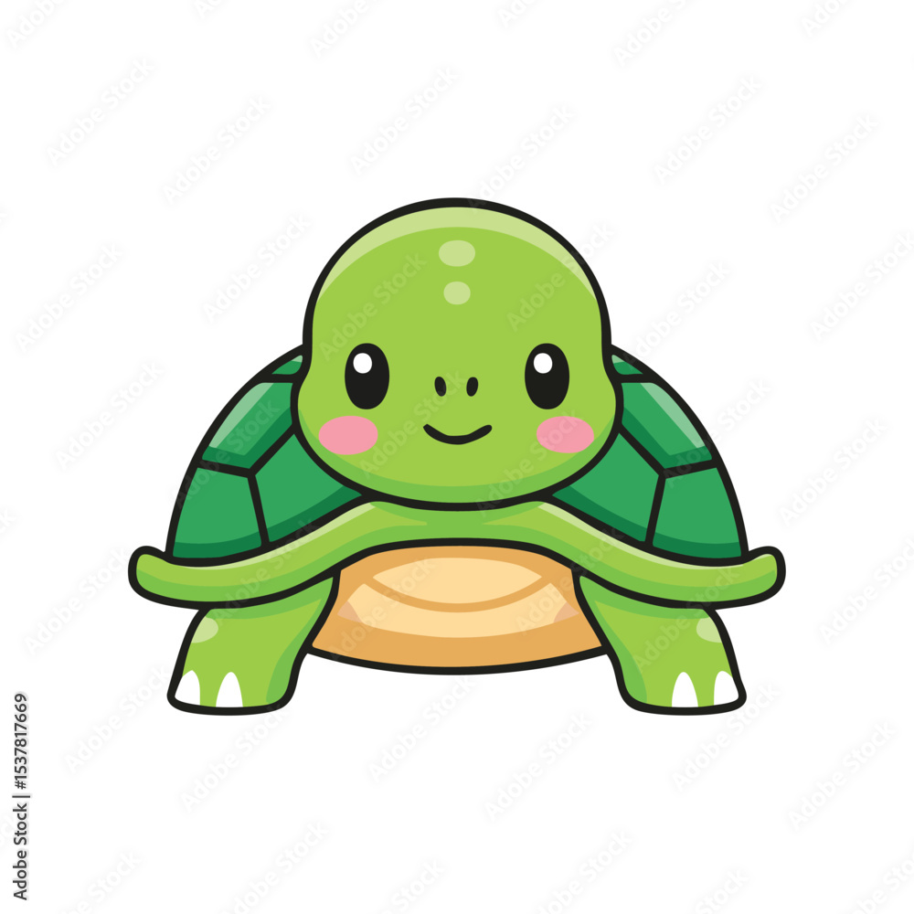 Minimal Flat Vector of a Cute Turtle with Bold Black Outline, Happy Expression, No Gradients Minimal Flat Vector of a Cute Turtle with Bold Black Outline, Happy Expression, No Gradients