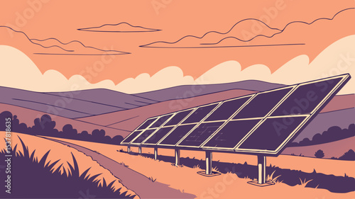 solar panels on the mountain