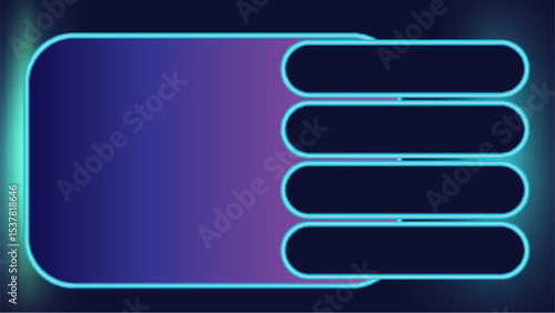 Futuristic Game Show Interface with Neon Highlights