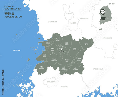 MAP OF SOUTH KOREA_JEONBUK_대한민국 지도, 전라북도 