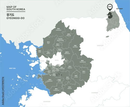 MAP OF SOUTH KOREA_GYEONGGI_대한민국지도, 경기도 