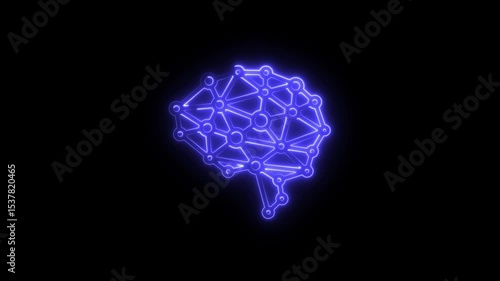 Wallpaper Mural Glowing Neon Brain Network Concept Torontodigital.ca