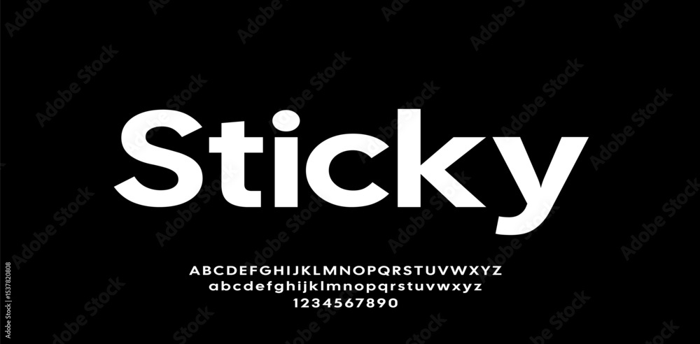 Obraz premium Minimalist bold font. Suits for any graphic design needs. Come in an edirable vector. Lettering alphabet typography.