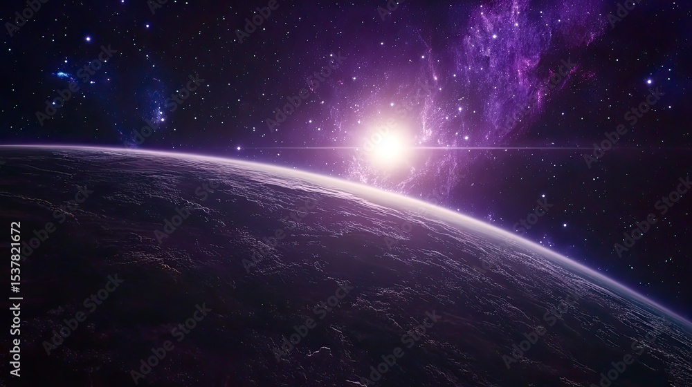 Obraz premium Planet Earth rising from space