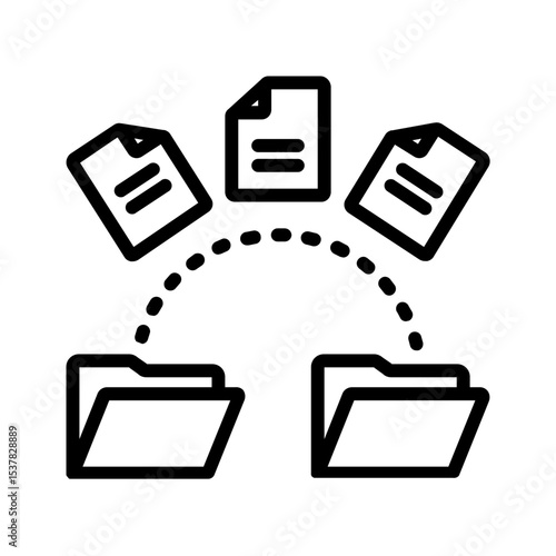 Schilderij op canvas Vector black line icon for Copy