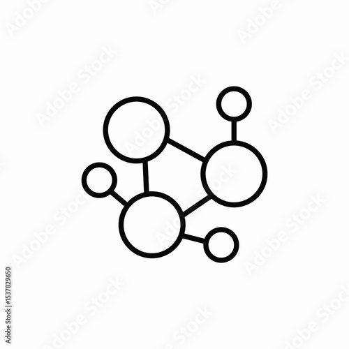 connected points icon sign vector
