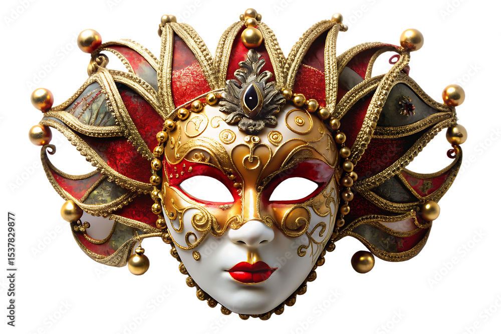 Ornate Venetian Mask Red Gold Accents Intricate Details A I G E N E R A T E D - P N G isolated on a transparent background Ornate Venetian Mask Red Gold Accents Intricate Details A I G E N E R A T E D - P N G isolated on a transparent background