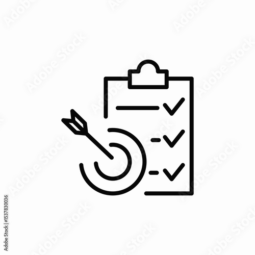 goal checklist icon sign vector