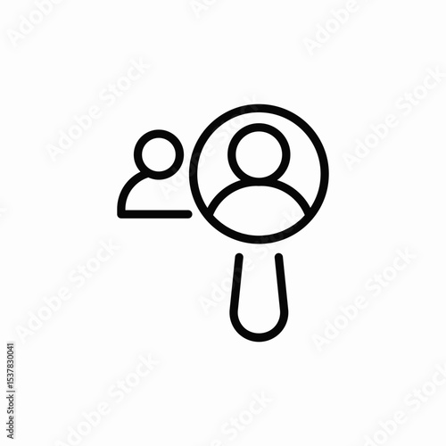 individual search icon sign vector