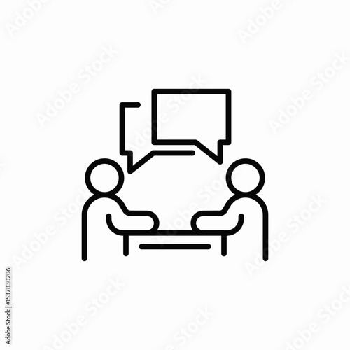 mutual conversation icon sign vector