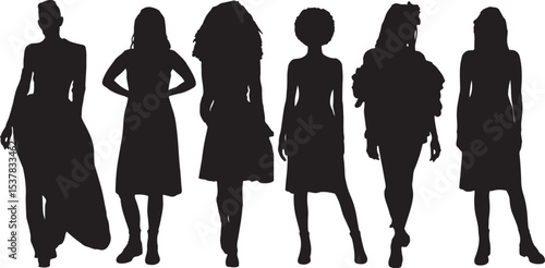 LADIES FASHION VECTOR SILHOUETTE PACK 3