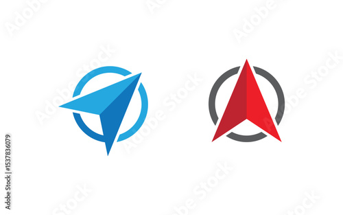 Modern Compass Logo vector ion illustration design v.2