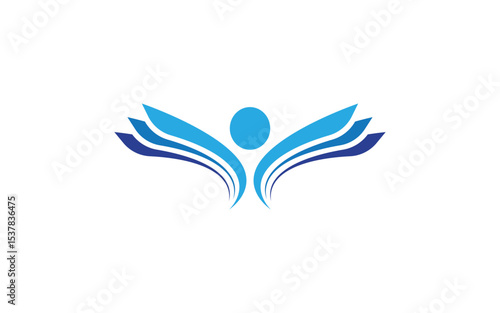 Healthy life Human fit sport logo sign illustration v.285