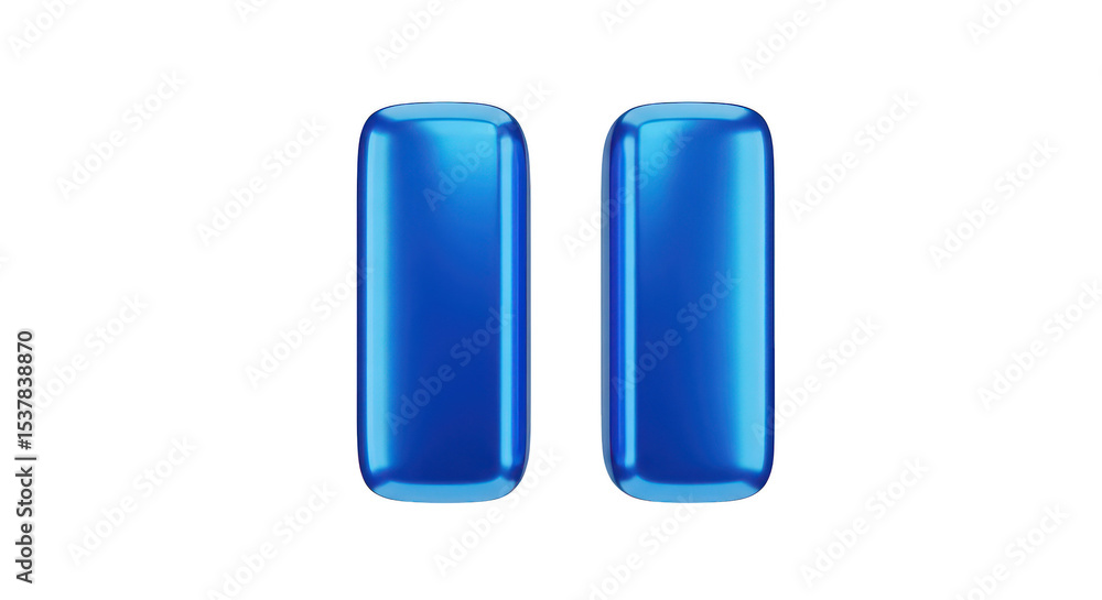 Glossy blue pause buttons Glossy blue pause buttons