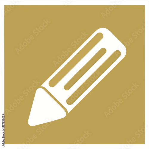 writing pen simple clean vector icon, concept of blogging, writing article, signing contract and documents, creative writing