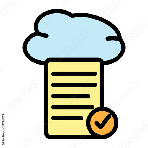 Cloud Skills Vector Filled Icon Design