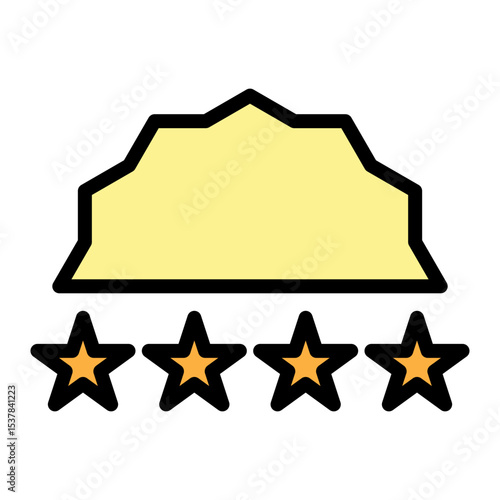 Skill Level Badge Vector Filled Icon Design