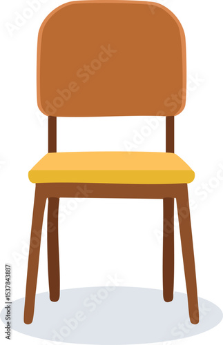 wooden chair isolated on white