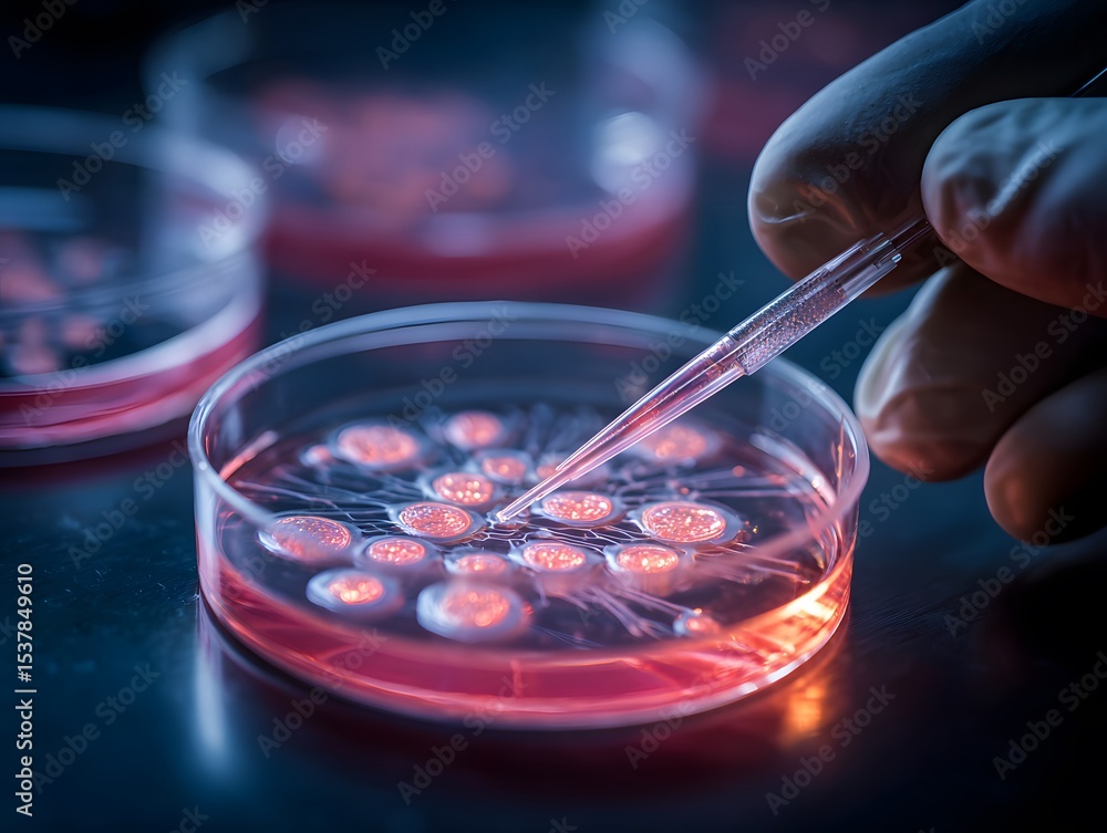 Lab pipette with petri dish Lab pipette with petri dish
