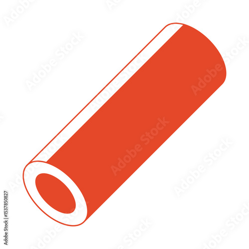 red cylinder 3d shape element