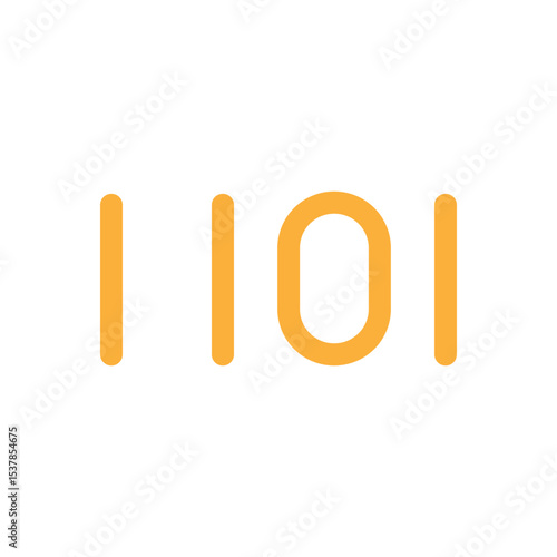 Binary Code Vector Flat Icon Design