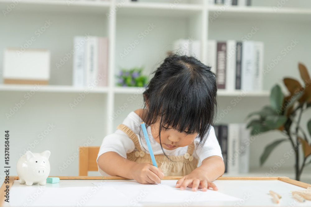 Happy Asia children learning and enjoy paint. family is happy and excited in the house. Mother and daughter having fun spending time together. Holiday, Activity, Executive Function, IQ, EQ Happy Asia children learning and enjoy paint. family is happy and excited in the house. Mother and daughter having fun spending time together. Holiday, Activity, Executive Function, IQ, EQ